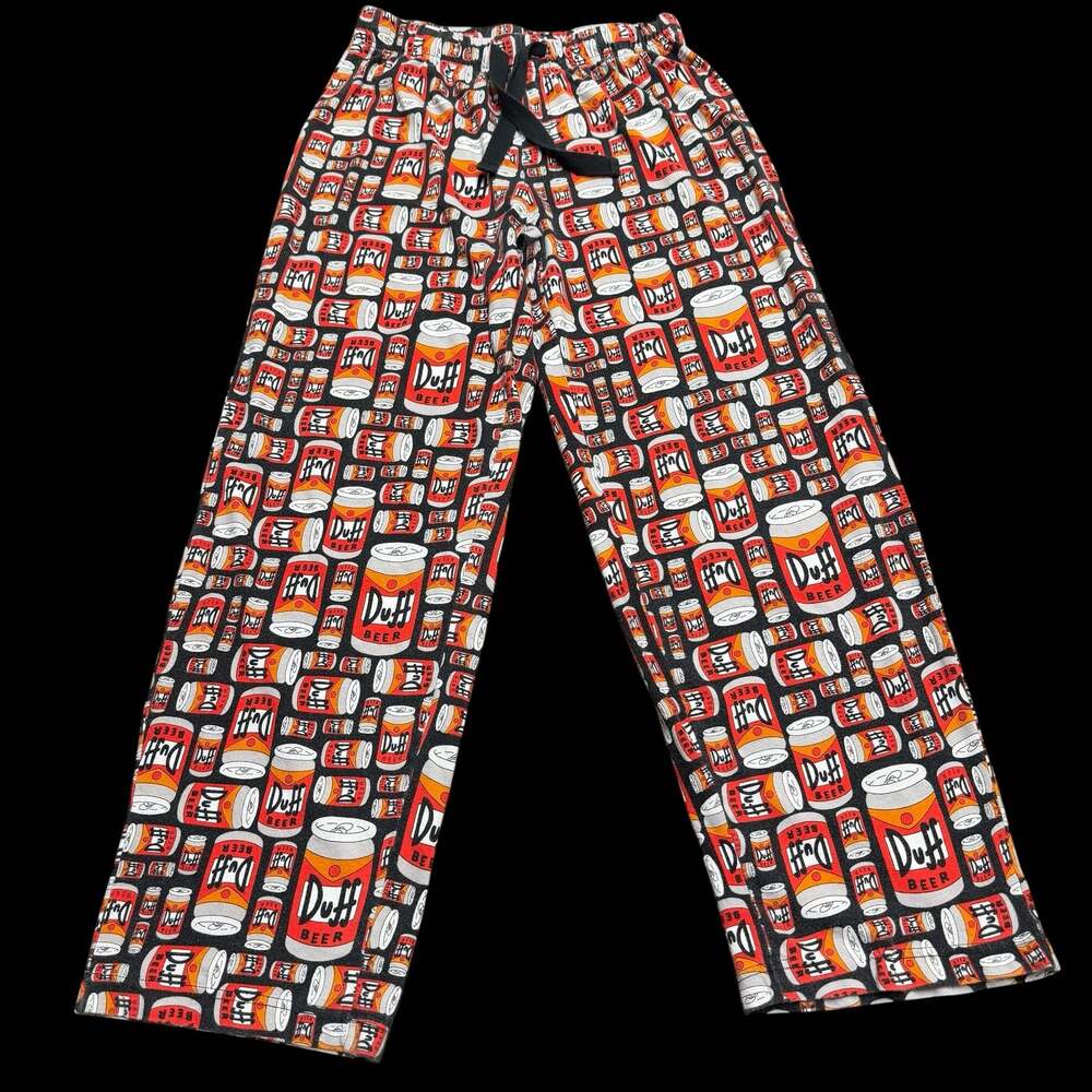 The Simpsons Duff Beer All-Over Print Pajama Pants Size M